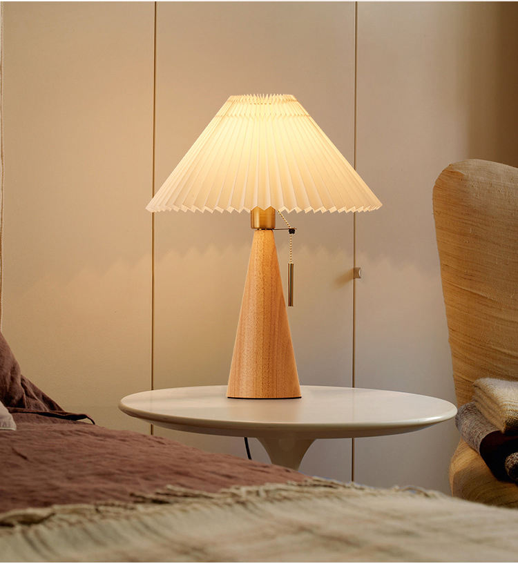 Nofy Nordic Elegant Solid Wood Table Lamp - Luxury Decor Bedside Study Reading Lamp